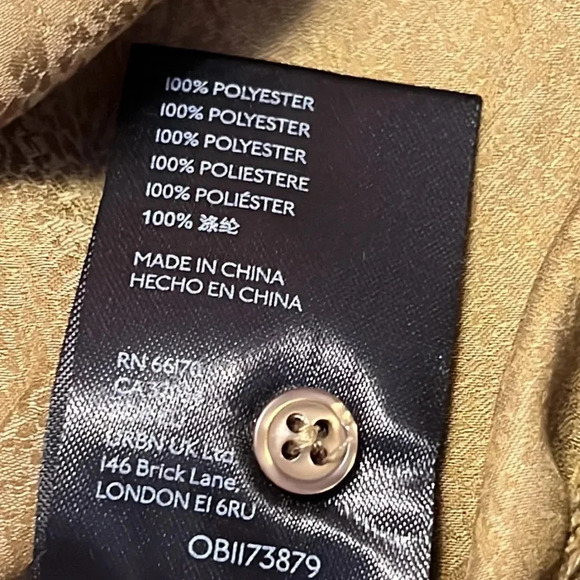 by Anthropologie Cacee Jacquard Reptile Print V Neck Button Down Blouse - Picture 10 of 13